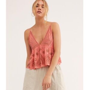 Free People Lost In You Beaded Tank Size X-Small NEW